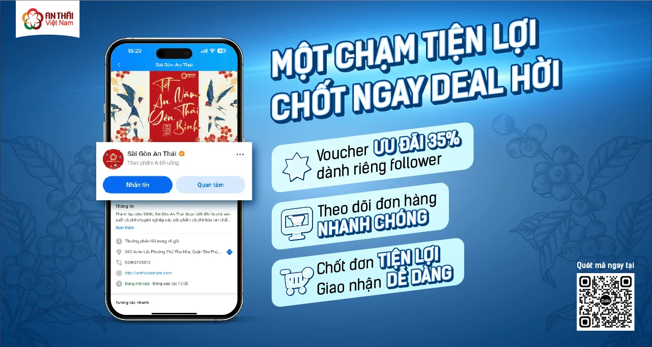 Nhận hàng ngàn ưu đãi độc quyền của An Thái Việt Nam từ Zalo OA