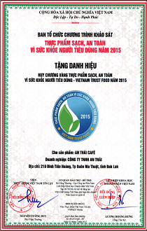 Huy chương vàng thực phẩm sạch an toàn 2015 - ch