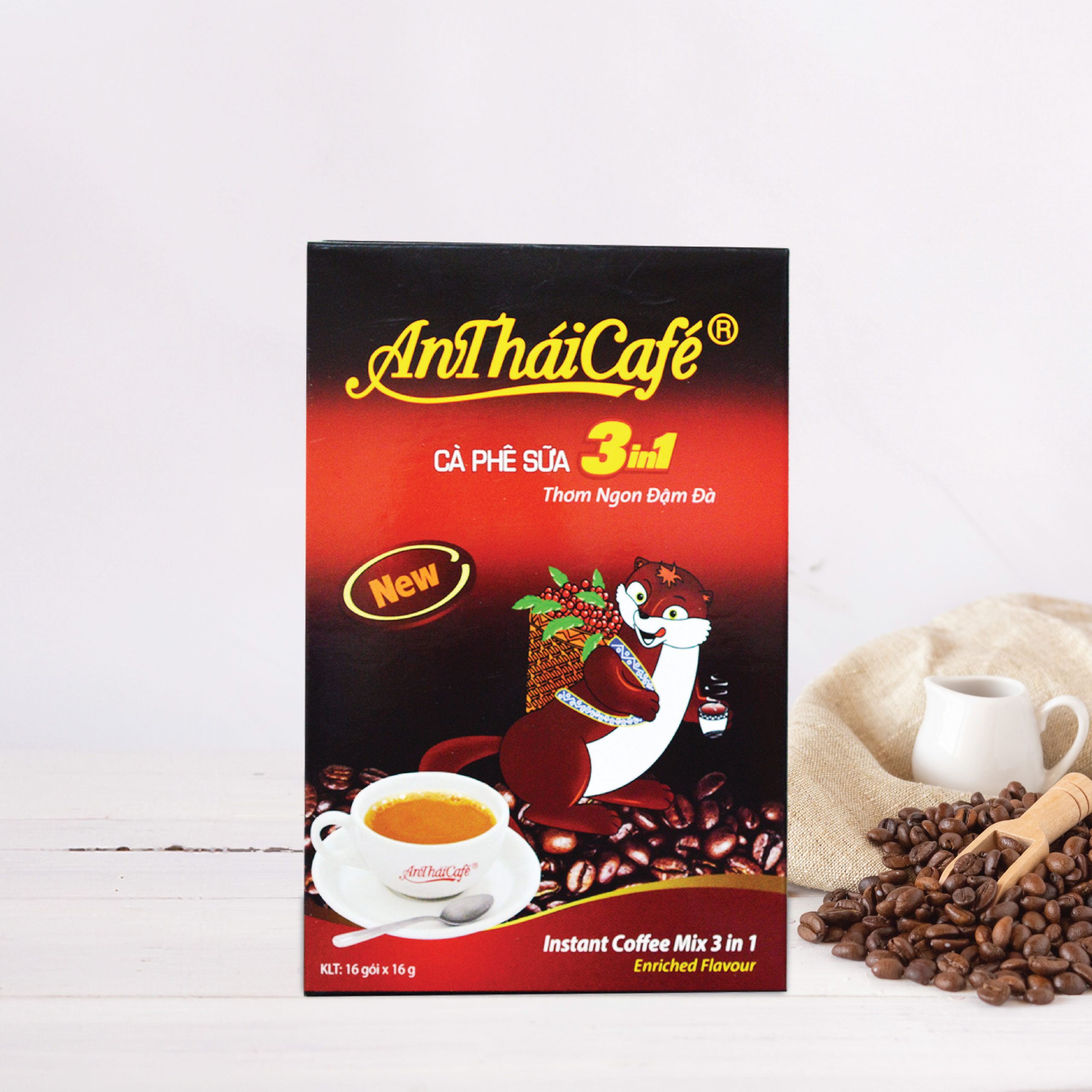 3in1 Instant Coffee (16 sticks x 16g) - New - AnTháiCafé
